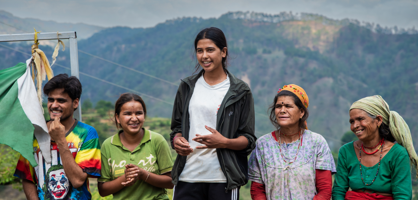 Market event with people viewing produce and food items